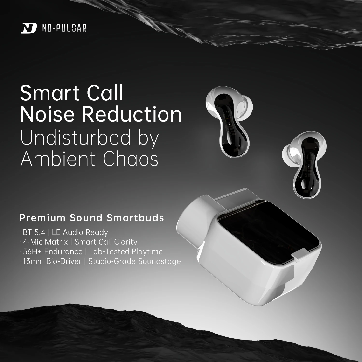 ND Pulsar wireless Bluetooth headset in-ear earplug HiFi hi-fi esports game headset noise reduction