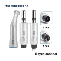 Dental Low Speed Handpiece Inner Water Spray Channel Contra Angle +2/4 Holes Air Motor Push Button Dentistry Oral Equipment