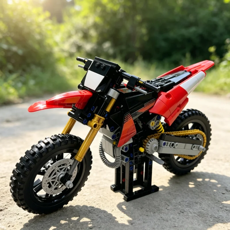 Assemble Toys 457PCS Model Motorcycle Building Blocks Off-Road Adventure Technology Ducati for Friends Birthday Festival Gifts