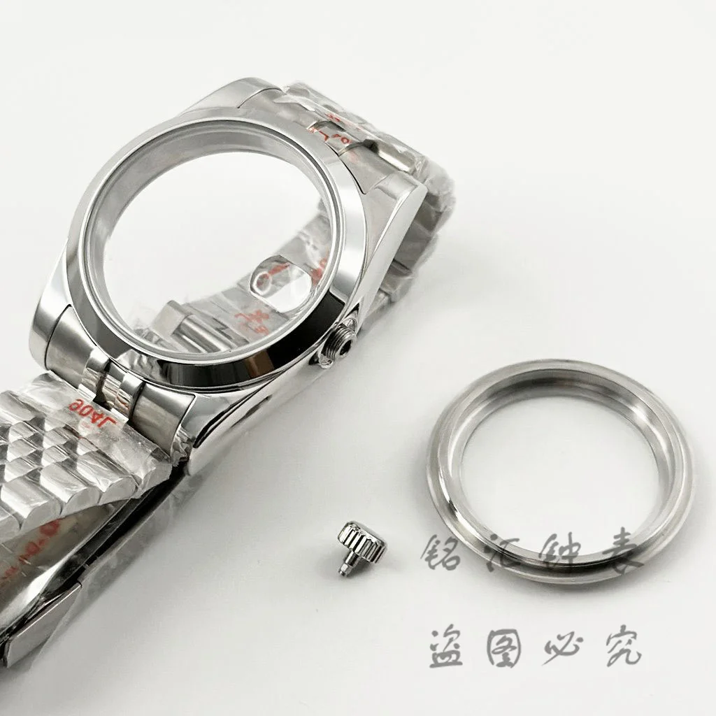36MM/40MM NH35 Sliding Lock Stainless Steel Strap Sapphire Crystal Watch Case For PT5000 ETA 2824 NH34 NH35 NH36 NH38 Movement
