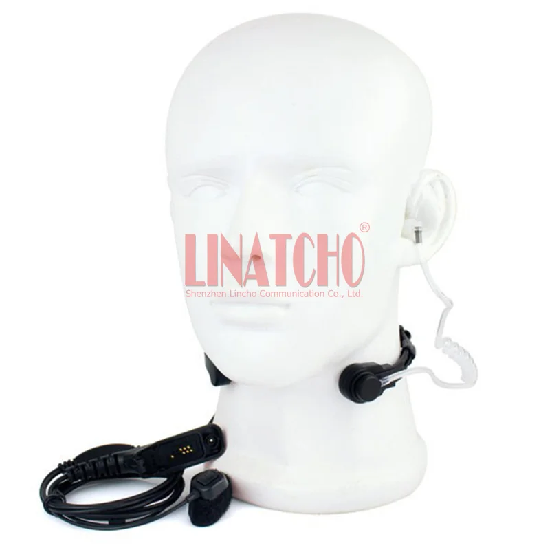 Earphone Headset Radio Mikrofon Tenggorokan Tugas Berat Dapat Disesuaikan XIR P8260 8268 P8200 P8208