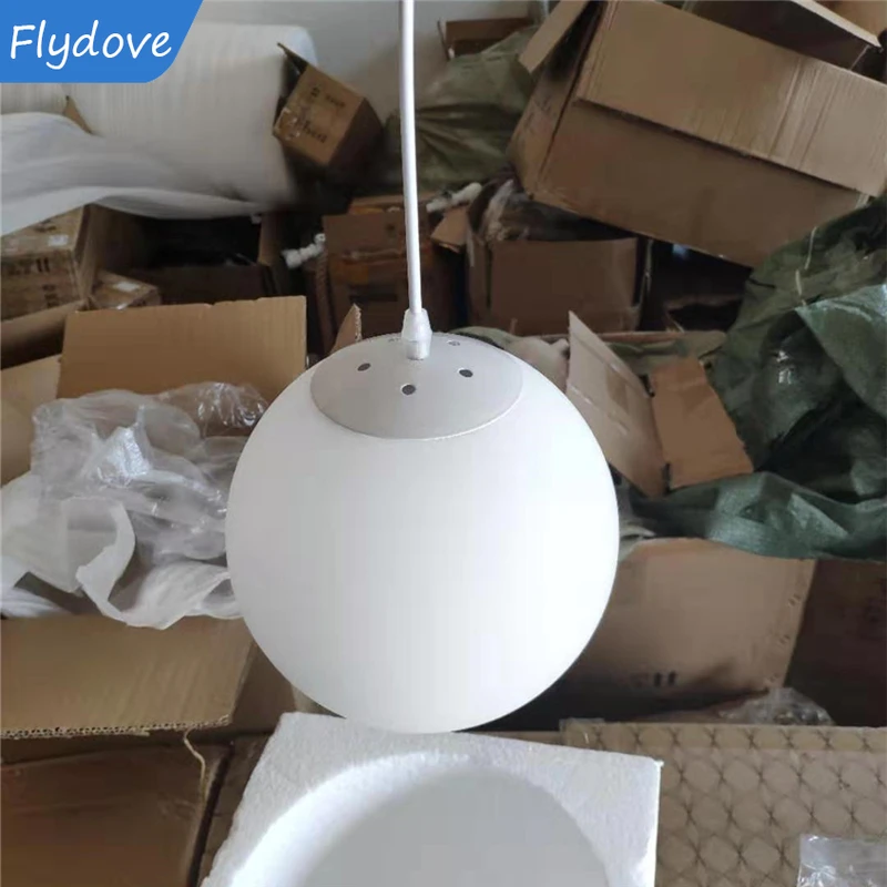 Modern designer glass ball pendant light simple For Villa Bedroom Table Living Restaurant Room Bedside Home Decor Fixture LED