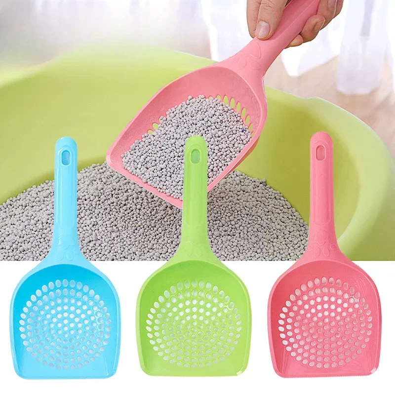 Cat Litter Shovel Pet Cleaning Tool Durable Thick Cat Scoop Shovel Waste Tray Plastic Cat Sand Toilet Cleaner Spoons