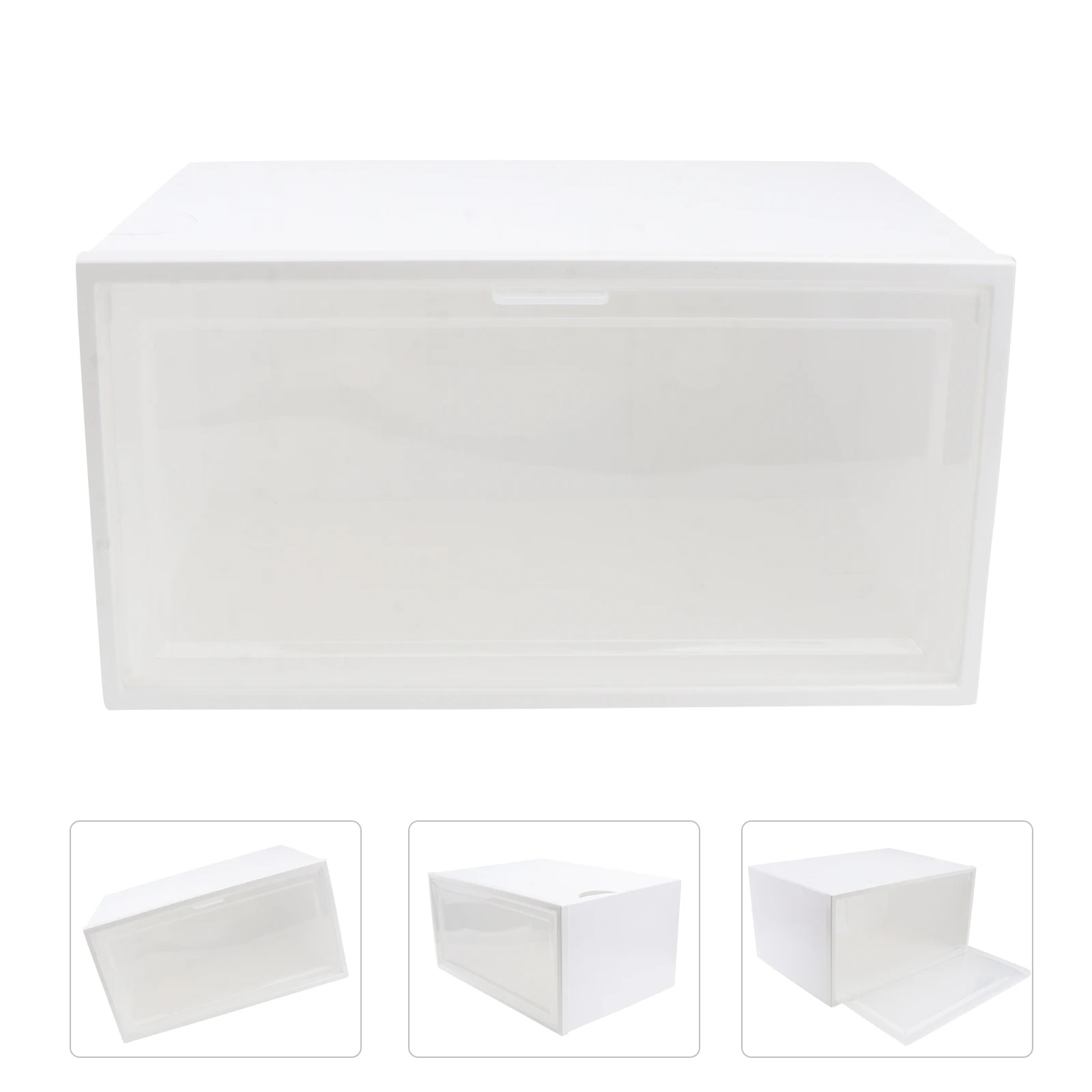

Transparent Shoe Storage Box High Quality Plastic Thickened Wear Resistant Universal Size Sneakers S Sports Shoes Stackable