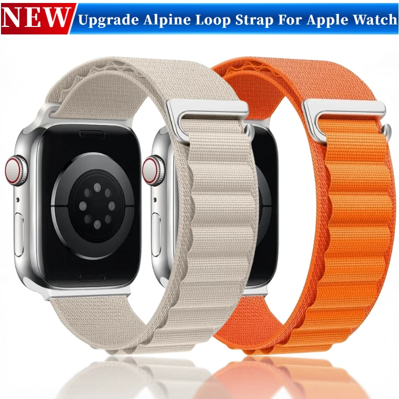 Upgrade Alpine Loop Strap For Apple Watch Ultra 2 10 9 8 7 49mm 46mm 45mm 41mm Nylon Bracelet IWatch 6 5 4 3 SE 44mm 40mm 42mm