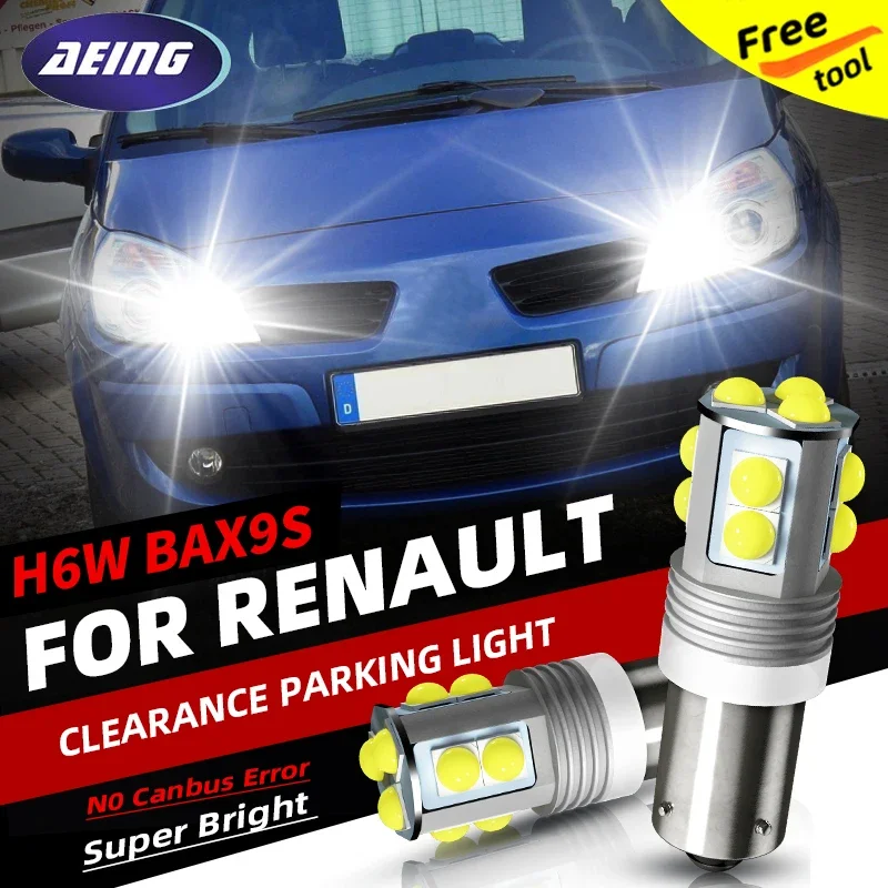 2pcs Car LED Clearance Side Marker Parking Lights Bulbs 64132 Canbus Error Free For Renault Scenic 2 2007 2008 2009 2010