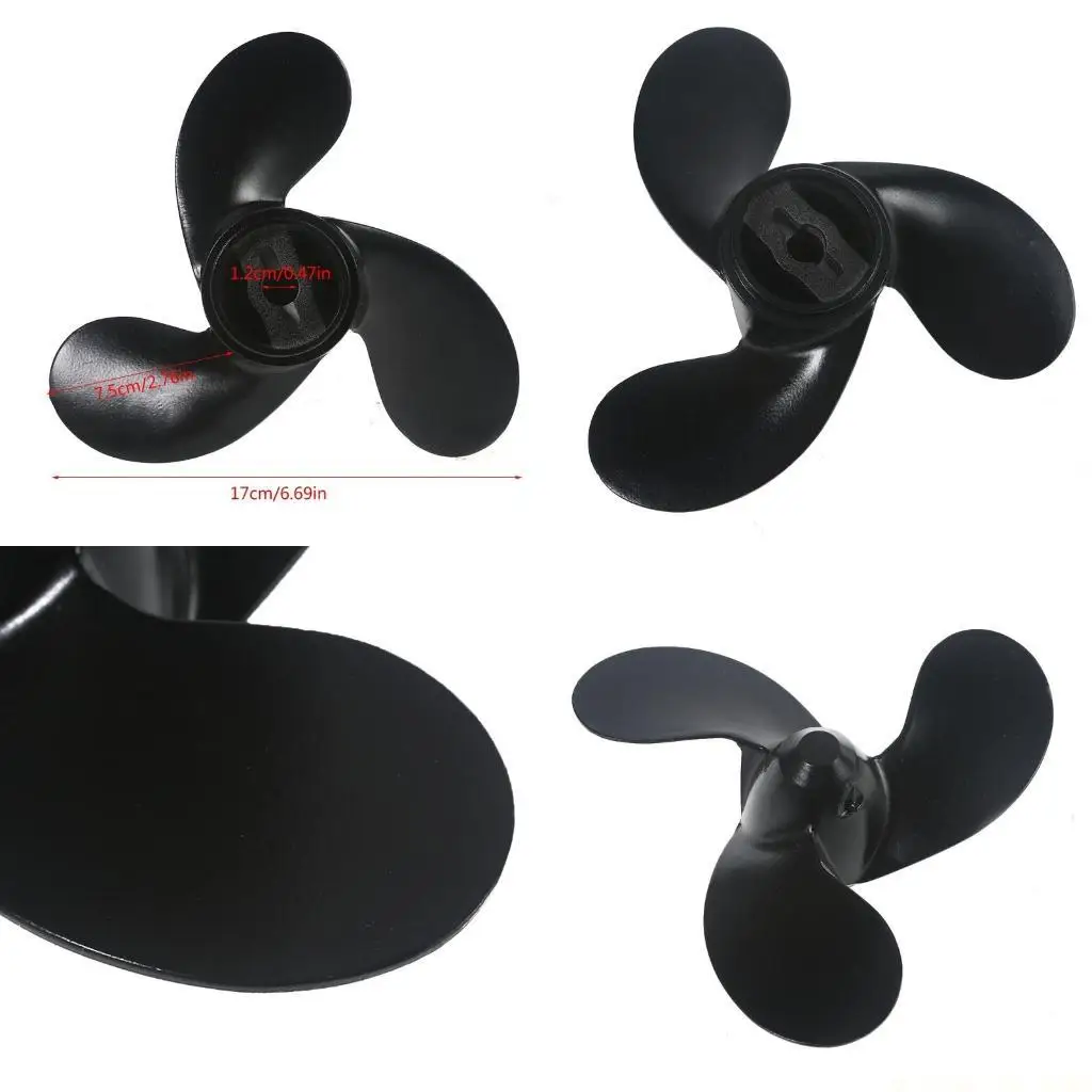 J0MA Powerful Prop 3-Blade Electric Marine Boat Motor Propeller for Tohatsu