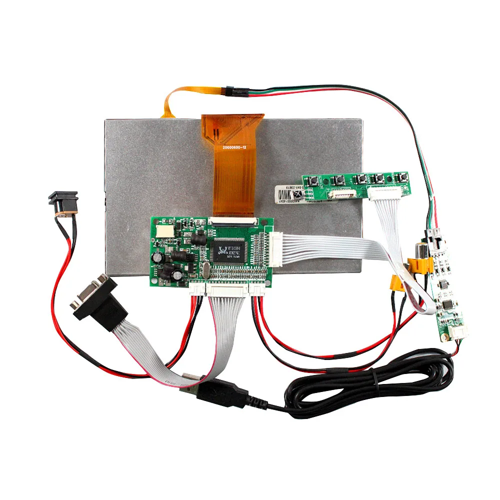 Placa controladora VGA AV, pantalla de Sensor táctil resistiva, 7 pulgadas, AT070TN92, 800x480