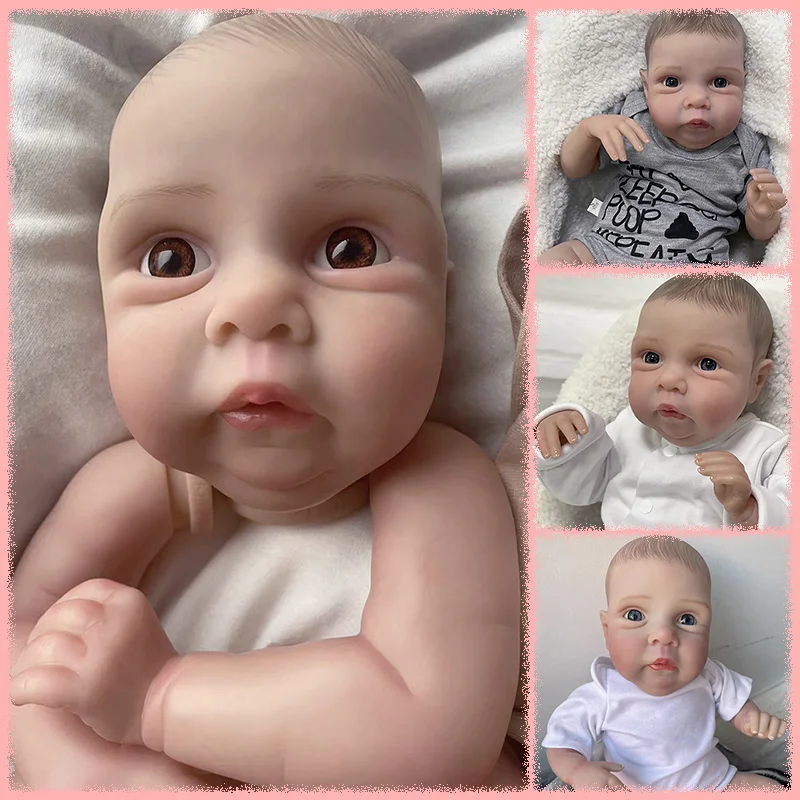 19inch Miley Painted Kit Reborn Doll Parts Cute Baby 3D Painting with Visible Veins Included Cloth Body