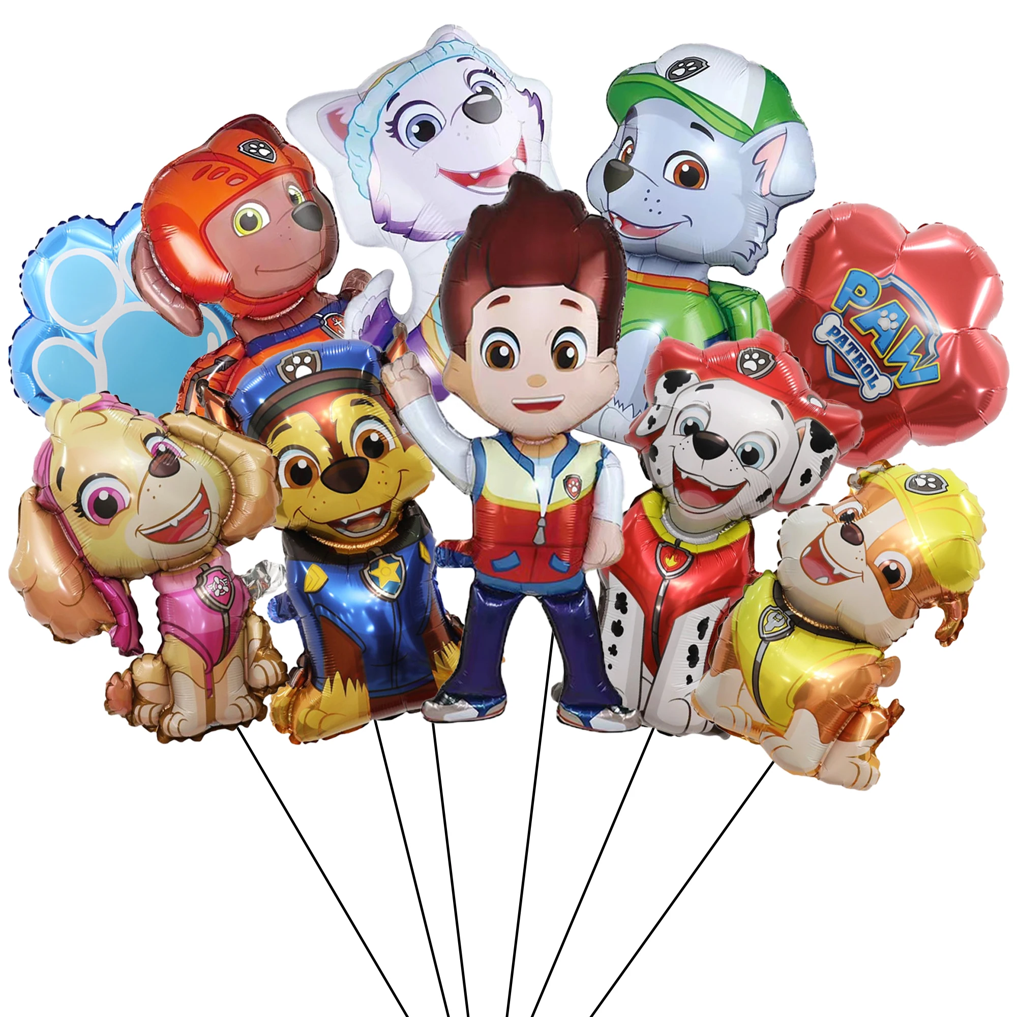 10 pièces Paw Patrol fête décoration ballons Paw Patrol feuille ballons Paw Patrol fête ballons pour Paw Patrol décorations de fête