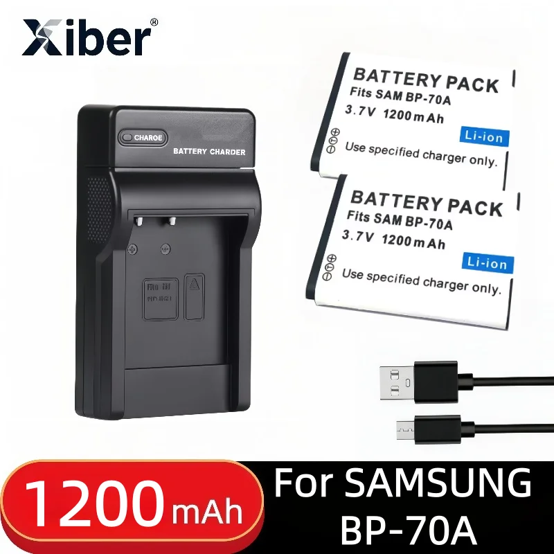 

Xiber BP-70A BP70A Battery charger For SAMSUNG AQ100 ES70 ES80 ES90 PL90 PL100 PL101 PL120 PL170 PL200PL201 SL50SL600 SL605SL630