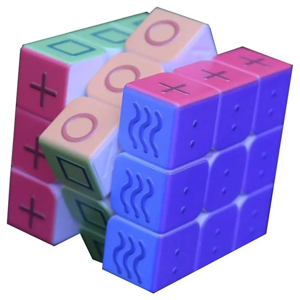 3x3x3 3D Blind Speed Cube Puzzle Geometrische Figur Relief Magic Cube Puzzle Fingerabdruck-Effekt-Spiele Pädagogisches IQ-Artikel