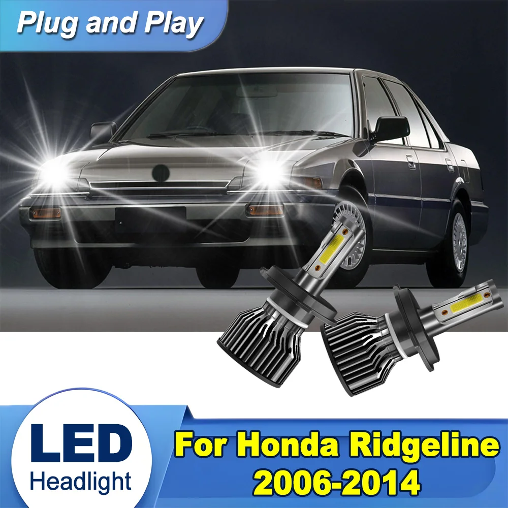 

2PCS H4 High Low Beam LED Headlight 6000K White Super Bright 120W 20000LM For Honda Ridgeline 2006-2013 2014 Canbus Car Light