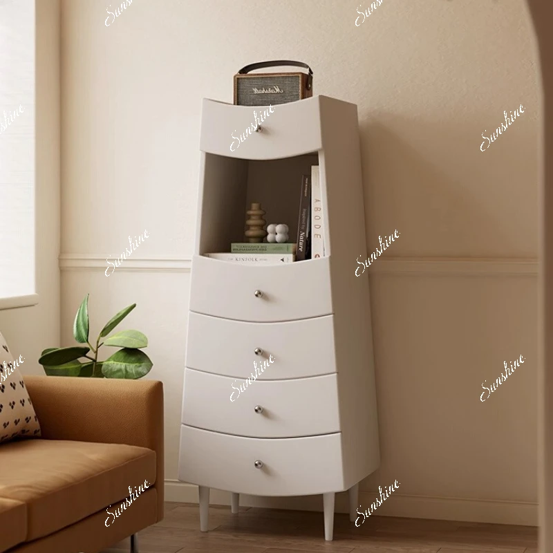 

Light luxury sofa side cabinet simple bedroom multi-layer wall living room storage locker