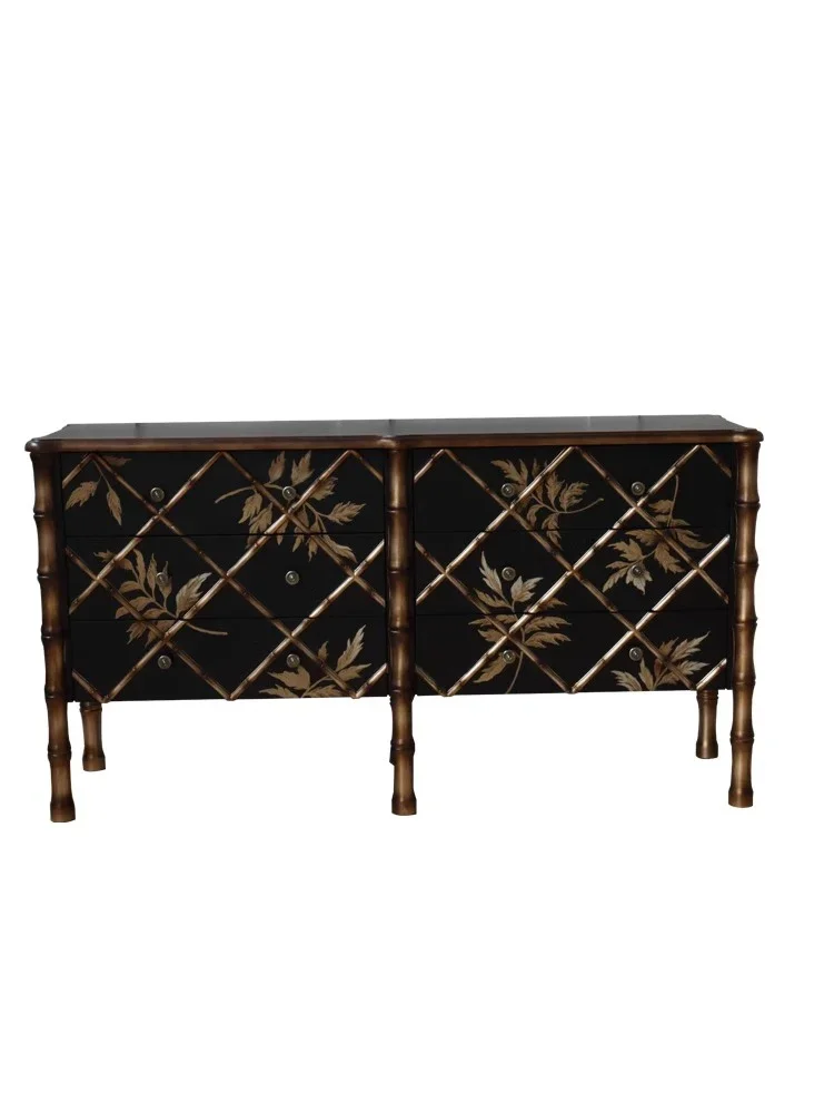 

Мягкий роскошный ретро простой современный американский золотой шкаф для сувениров старый комод маленькая квартира