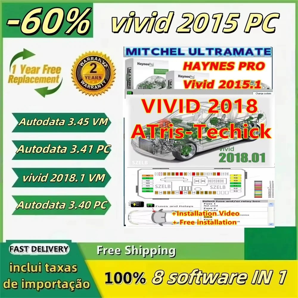 

El más nuevo Autodata 3.45 + Taller de software de reparación de automóviles DATA Vivid 2018 (Atris-Technik) + Vídeo de instalac