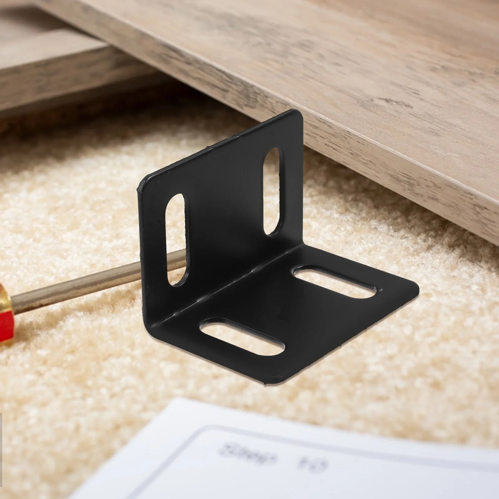 Staffe a L in ferro resistente da 10 pezzi per mobili in legno, staffe angolari, appello estetico, staffe di lunga durata