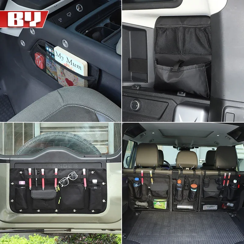 Bild 6: Auto Stamm Organisatoren Tasche Für Land Rover Defender 110 2020-2025 runk Lagerung Organizer Tasche Zubehör Innen Teile