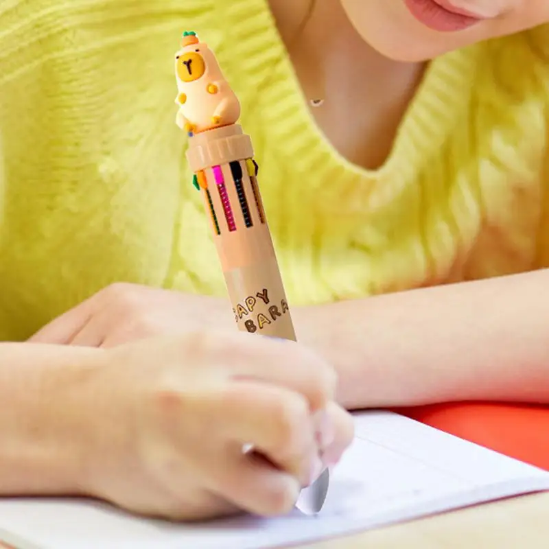 Bolígrafo retráctil Multicolor 10 en 1, bolígrafos para estudiantes, útiles escolares, bonitos bolígrafos multicolores para