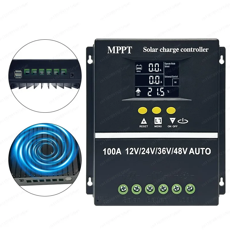 

Контроллер солнечной зарядки 100А 12В-48В с ЖК-дисплеем MPPT/PWM, стабильная зарядка для солнечных систем зарядки автодомов
