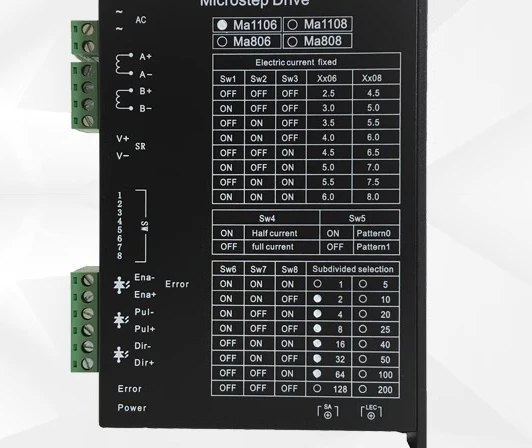 

Запчасти для драйвера 86 MA1106, драйвер шагового двигателя AC110V, ток 6A для контроллера двигателя гравировального станка