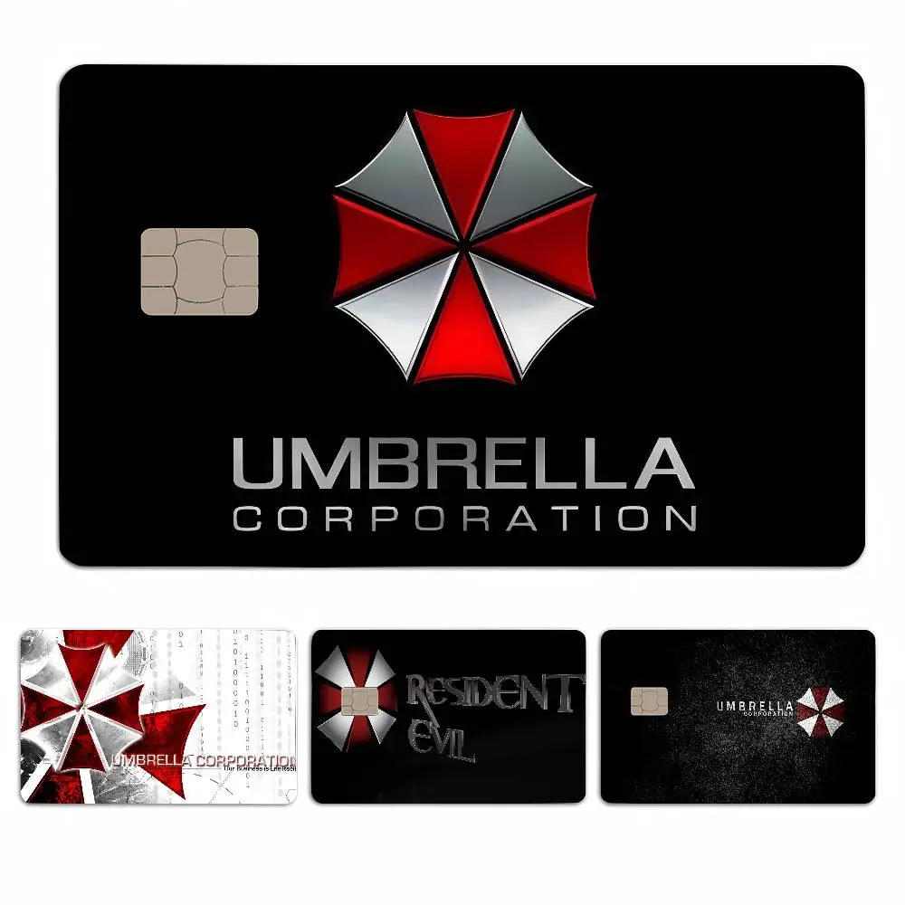 Game R-Resident E-Evil U-Umbrella C-Corporation 1 Set mit 4 Stück ultradünner, nicht verblassender Aufkleber-Skin-Schutzfolie für Kreditkarten