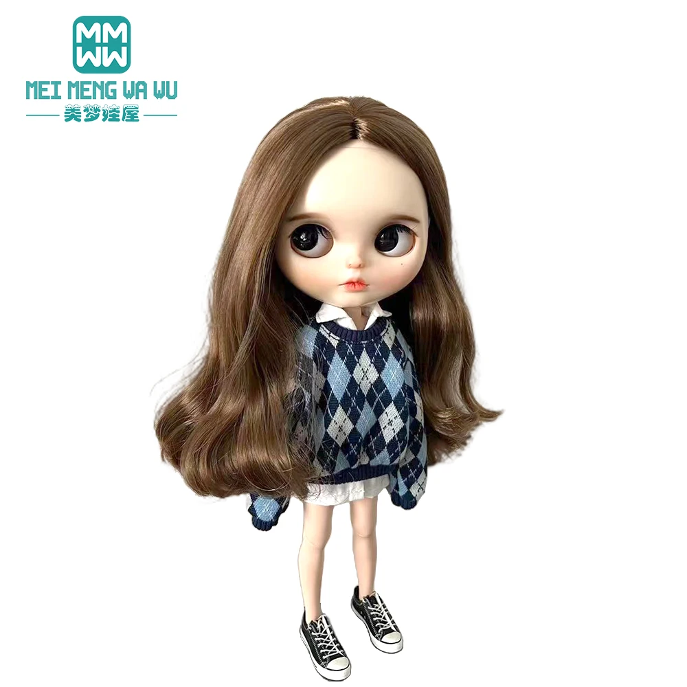 Kleidung für Puppen, modische Polka-Dot-Hemden, Sommerkleider, Sweatshirt-Sets, passend für Blyth Azone OB22 OB24 Puppenzubehör – Detail 15