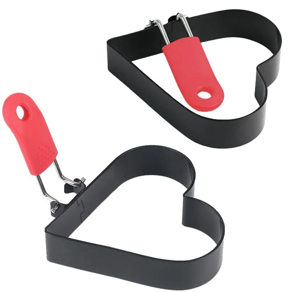 

Heart Shaped Omelette Maker Mold Folding Handle Nonstick Omelette Pan Thickened Stainless Steel Egg Fried Mold Cooking Breakfast