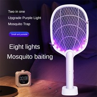 Electric Mosquito Swatter 2 IN 1 Mosquito Killer 2500V USB Rechargeable Angle Not Adjustable Electric Bug Zapper Fly Bat Swatter