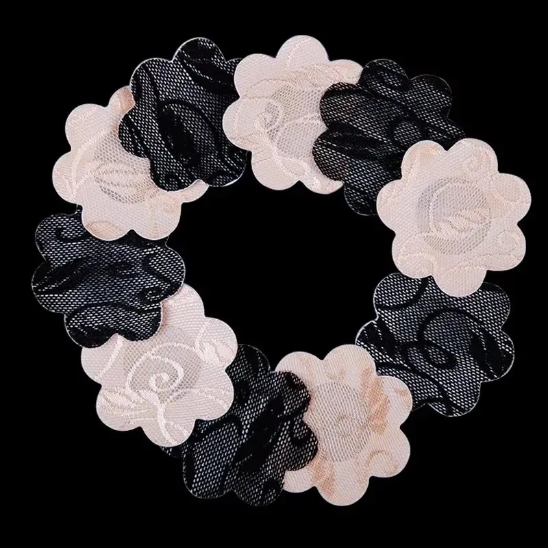 

10 Pcs Women Invisible Sexy Lace Breast Lift Tape Overlays on Bra Nipple Stickers Chest Stickers BRA Nipple Covers Accessories