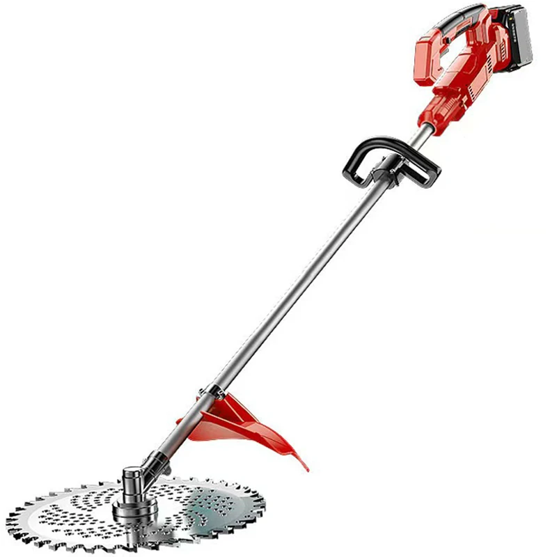 Electric Cordless Battery Grass Trimmer Garden Tools Lithium Battery Home Portable Grass Cutter 10inch Handle Weed Remover