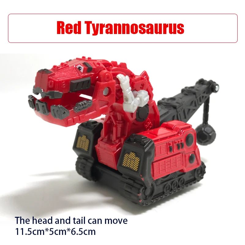 Camión de dinosaurio rojo RUX, juguete de dinosaurio extraíble, regalos para niños, modelos de dinosaurios de juguete, coche para Mini modelos Dinotrux, nuevo plástico 1:64