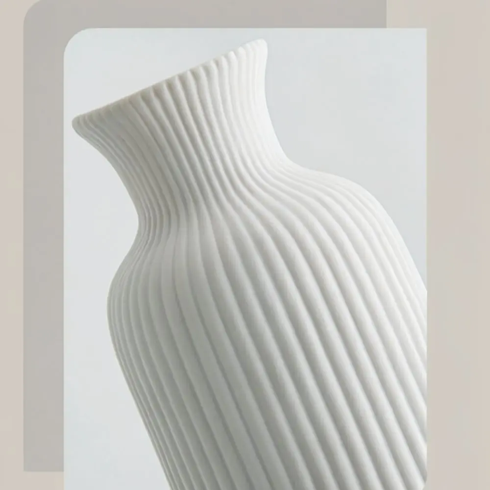 White White Ceramic Art Vase Modern Minimalist Ornament Decorative Flower Pot For Nordic Home Decor Office Bedroom Living Room Table - Aliexpress Deal