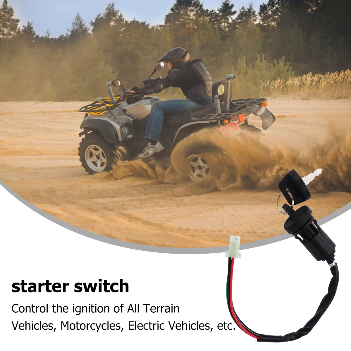 

Waterproof Ignition Switch Cylinder Lock Starter Engine Start Plug Play Durable ATV Motorcycle Electric Vehicle Solid Easy