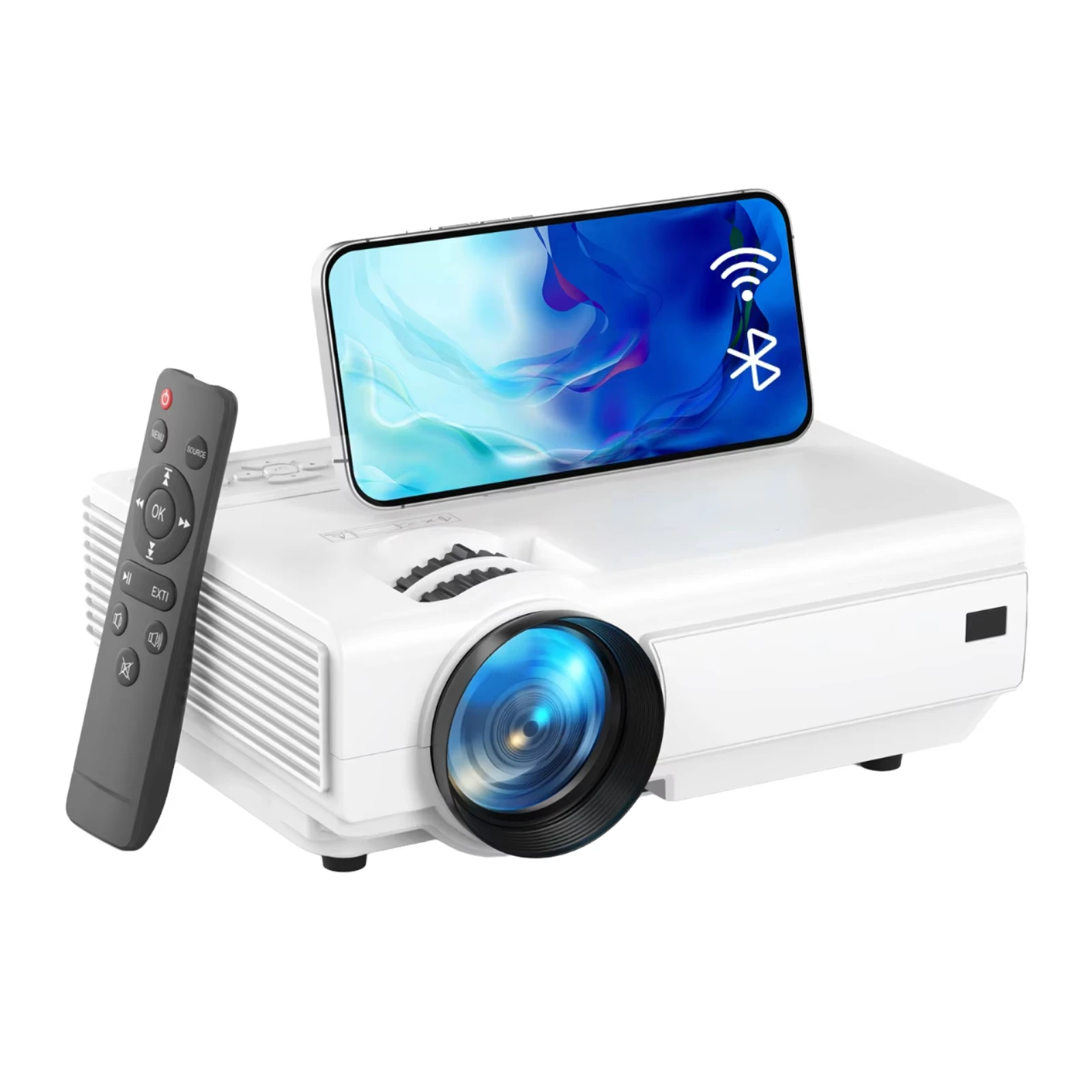 1080P WiFi projector for home theater with 100-inch screen and lighting, high-quality product
