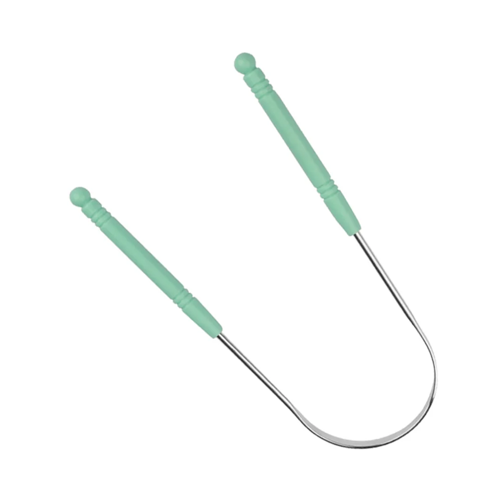 

Ergonomic Coated Tongue Cleaner Reusable Oral Care Tool For Bad Breath Plaque Removal Smooth Curved Design Adult Tongue