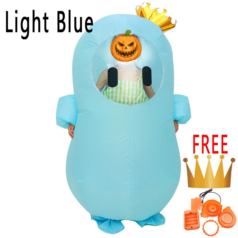 Fall Jongens Opblaasbare Kostuum Meisje Vrouwen Mannen Kid Adult Jellybean Game Struikelen Anime Cosplay Halloween Verjaardagsfeestje Blow Up Pak