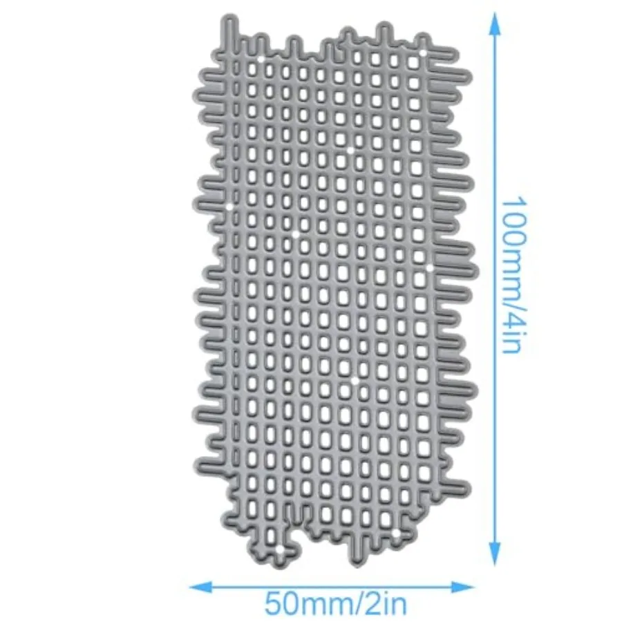 3D Background Frame Mesh Metal Cutting Die Fence Barrier Carbon Steel Die for DIY Photo Album Stickers Scrapbooking Photo Album
