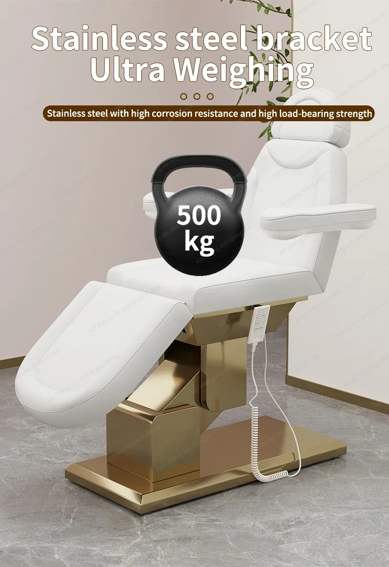 XinSheng Elektrisches Hebe-Schönheitspflegebett Verstellbarer Diagnosestuhl für Krankenhaus Klinik Gesundheits-SPA-Shop Sofa Leder-Möbel – Detail 8