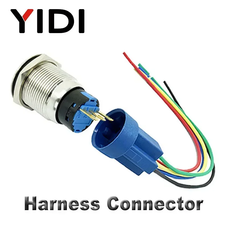 19mm Waterproof Stainless Steel 2 3 positions Metal Key Switch 1NO1NC button switch self-locking latching switch