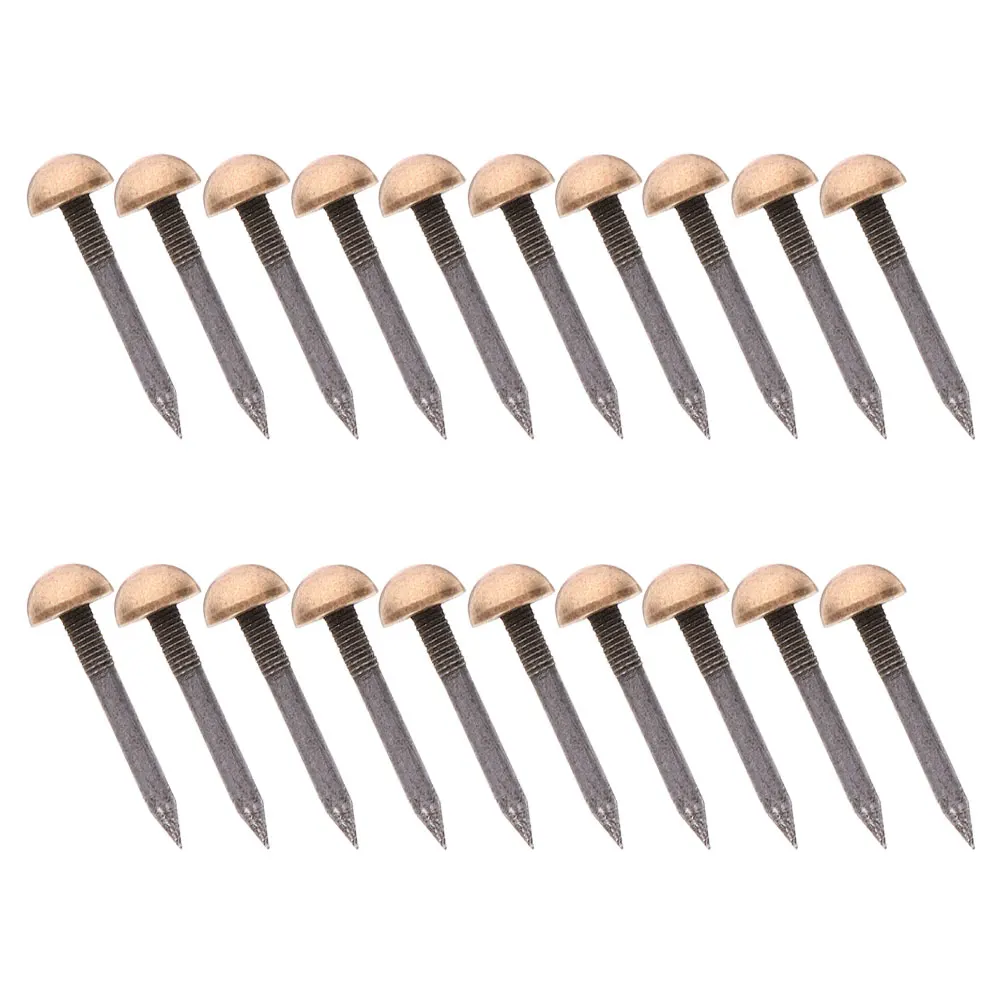 

20pcs Brass Decorative Nails Furniture Tacks Retro Design Heavy Duty Upholstery Smooth Finish Sofa Copper Fixing