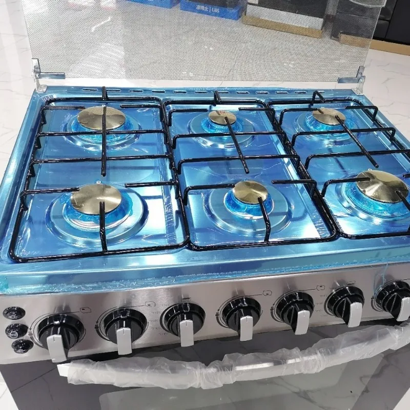 6 burners for baking Cooking utensils Gas range Free-standing oven with grill Four burners Gas range Electric steamer