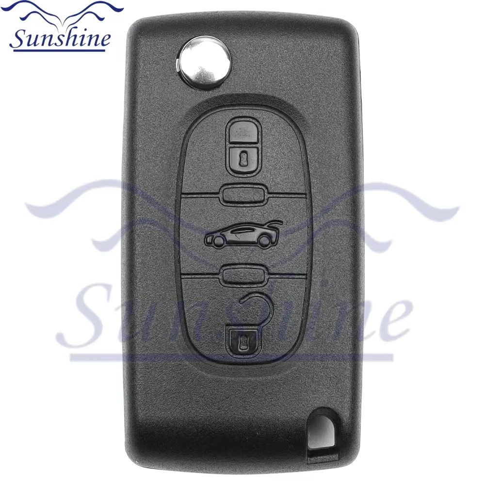 Sunshine NOWOŚĆ Dla Citroen C4 C5 C6 C8 Xsara Picasso Dla Peugeot 107 207 307 308 CE0536/0523 Zdalny kluczyk samochodowy ASK/FSK 434Mhz