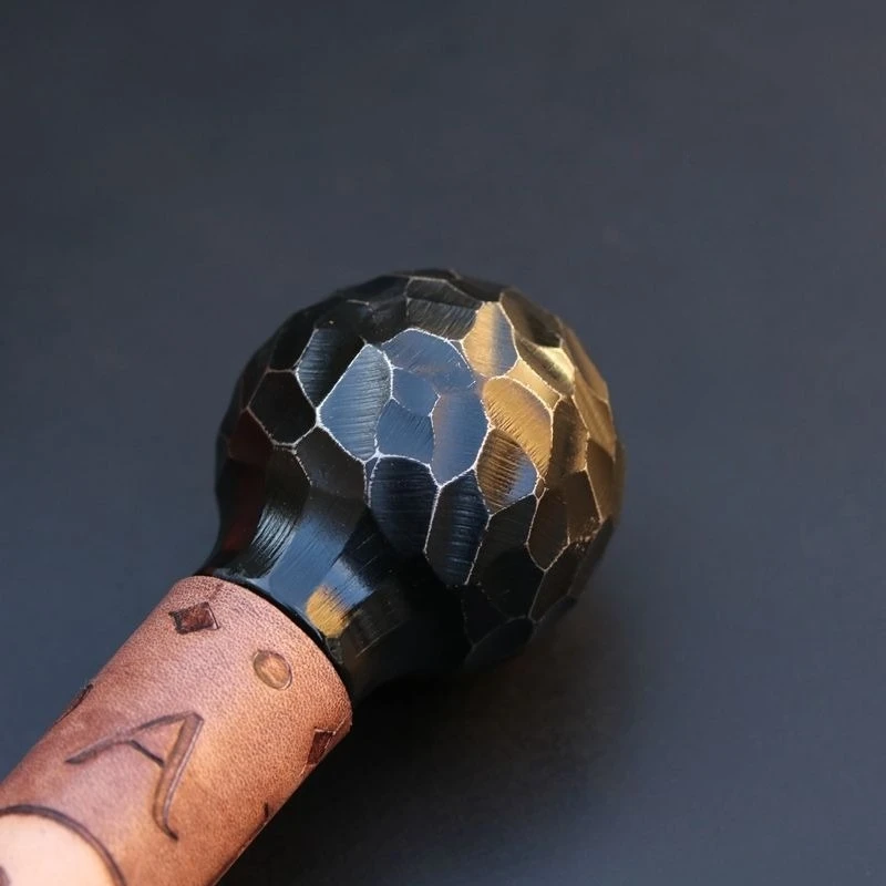 High-carbon Steel Hammer Handmade Production Portable Safety Hammer Small Size Artificial Leather Handle Sturdy Household Tools