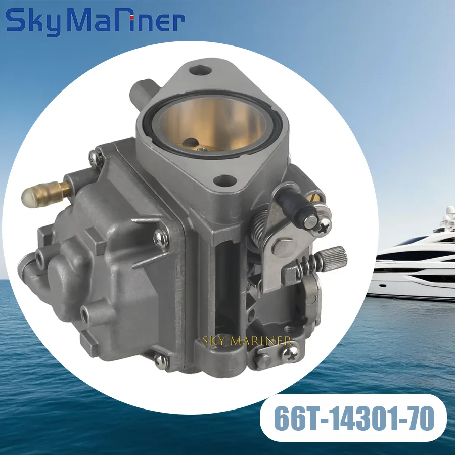 

66T-14301-70 CARBURETOR ASSY New Model For Yamaha outboard motor 2 Stroke E40X 40HP 66T-14301-02 66T-14301 boat engine parts