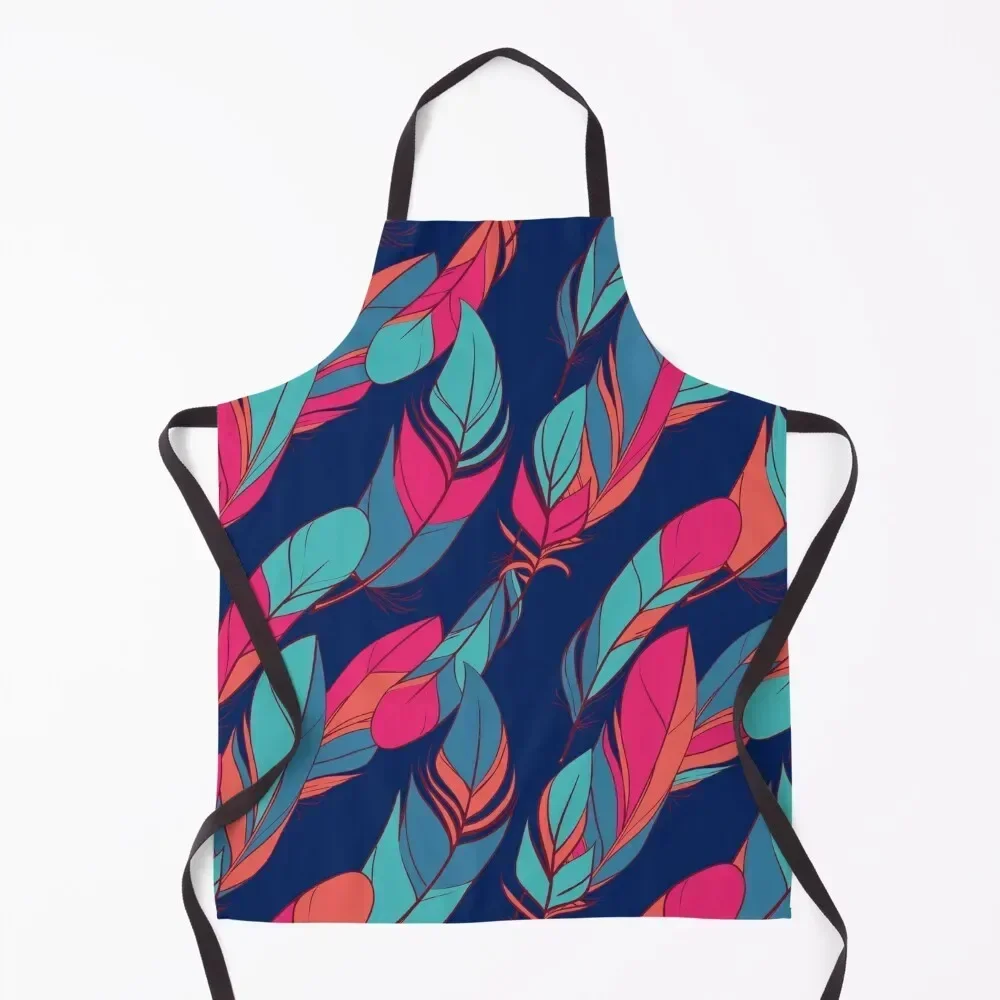 

Colourful feathers Apron chef for man cleanings Kitchen Front Kitchen Accessories 2022 Apron