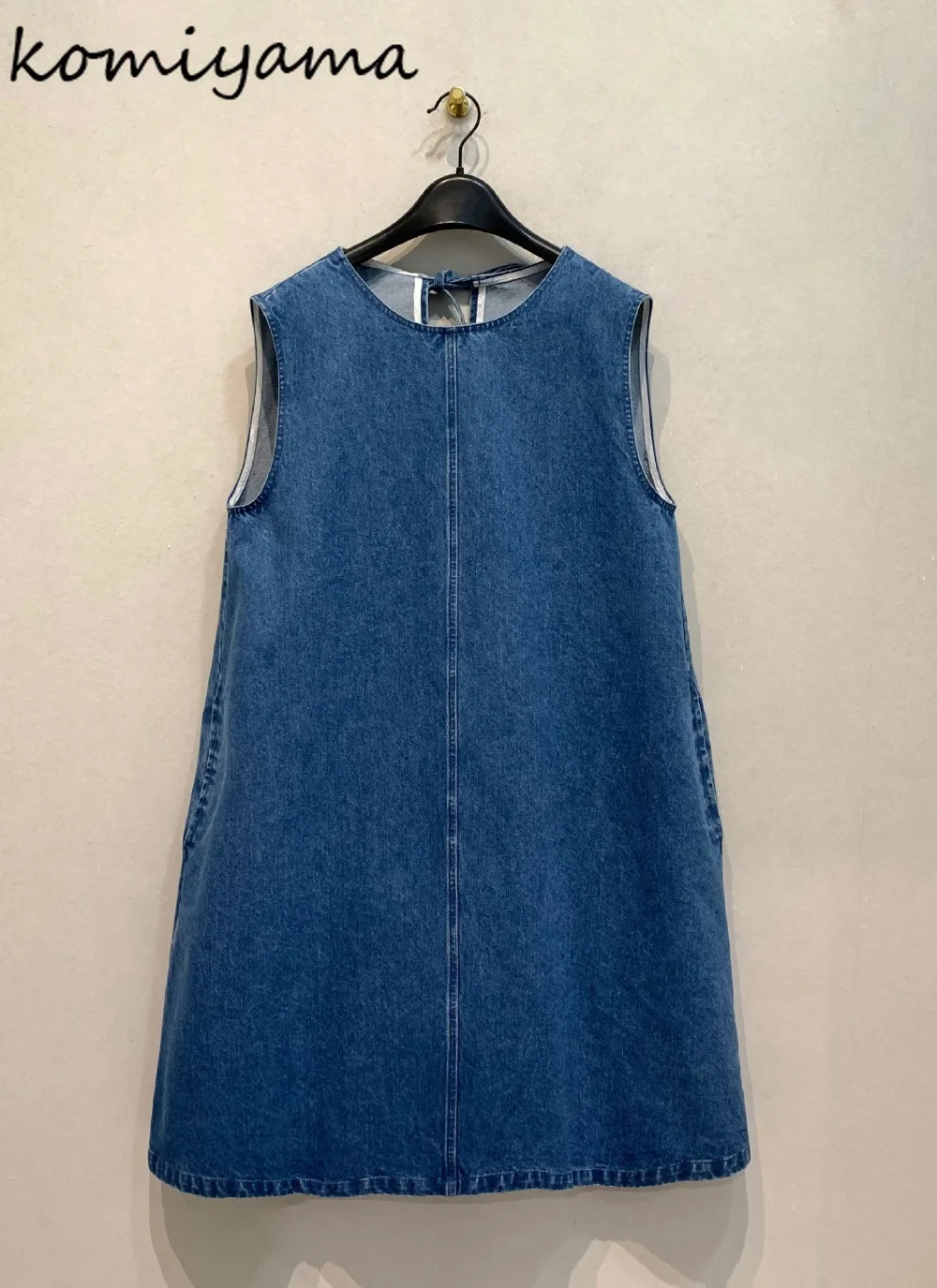 

Japan Style Denim 2025 Vestidos Woman Tank Dress Round Neck Sleeveless Vest Dresses Loose Robe Fashion Casual Ropa De Mujer