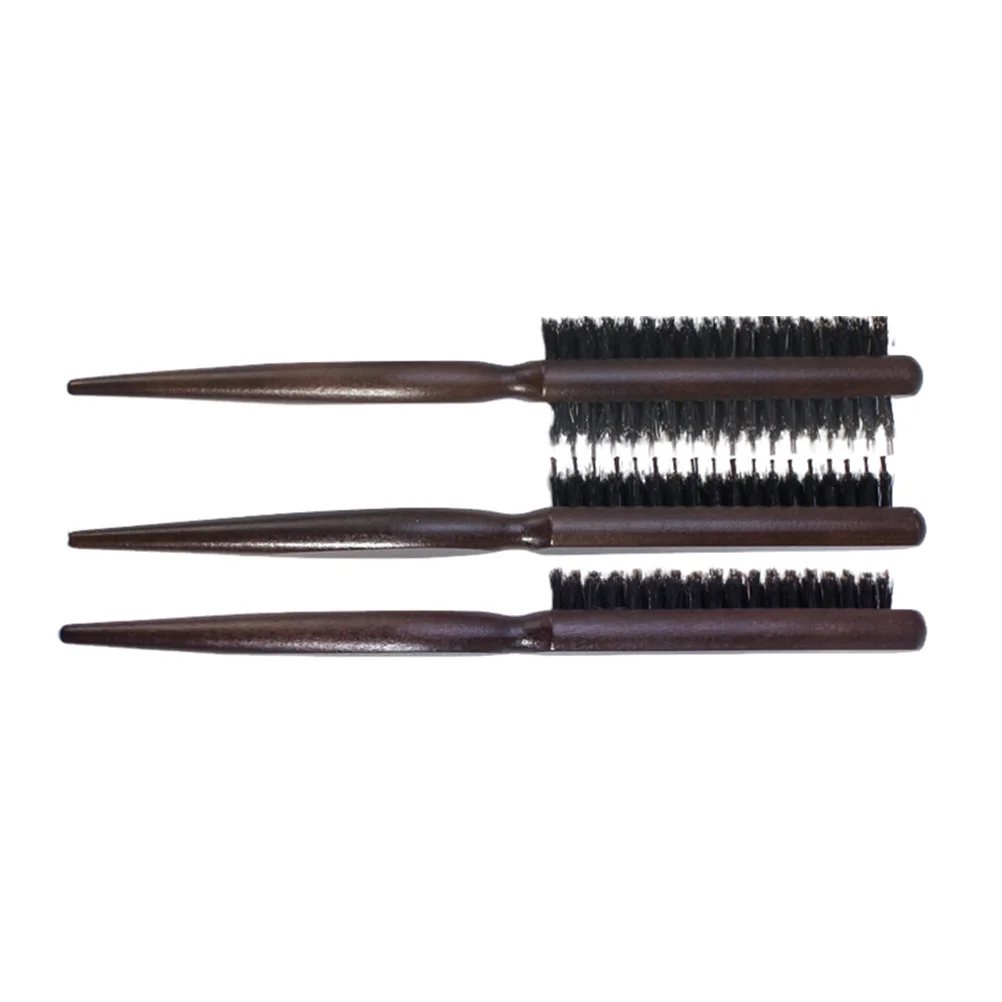 

3pcs Comb Wooden Styling Tool For Women Salon Use Braid Detangle Travel Bagged Parting Slick Back Brush Hair Combs Tail Comb