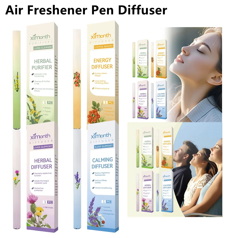 1/2/3/4Pcs Herbal Diffuser Lung Cleanse Detox Stick Menthol Refreshing Mind Enhance Breathing Aromatherapy Relaxing Sleep Aid