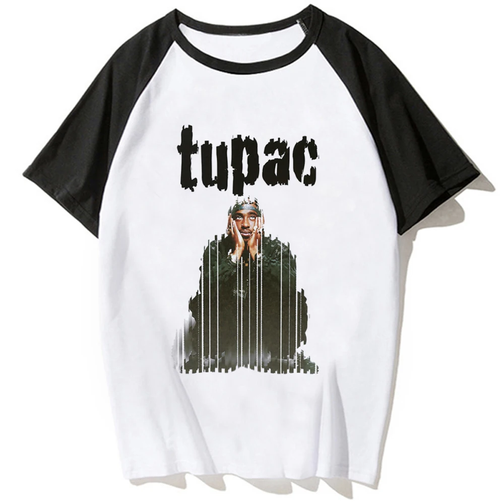 Tupac 2pac clothes male harajuku grunge white t shirt harajuku kawaii 2022 summer top vintage